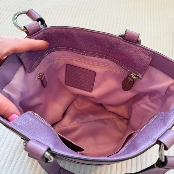 Coach Penelope Lavender Pebbled Leather Medium Women's Shoulder Bag L1063-F14683 - Picture 15 of 16